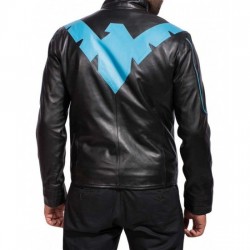 Dick Grayson Arkham Knight Nightwing Leather Jacket